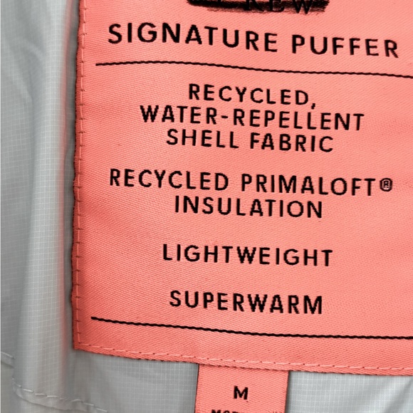 J Crew Puffer Wrap Coat With Primaloft Size M Pale Sky NWOT - Picture 7 of 9